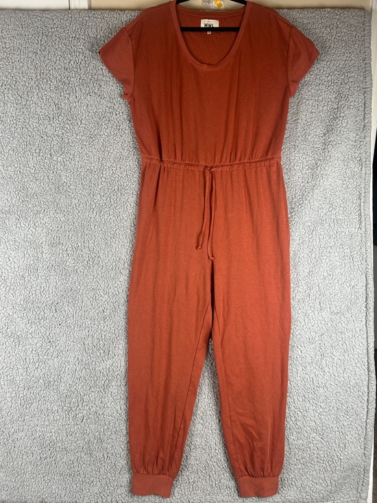 Madewell Pants - Madewell Short Sleeve Adjustable Drawstring Waist Jumpsuit Size L